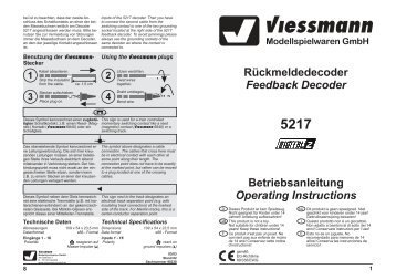 Rückmeldedecoder Feedback Decoder 5217 Betriebsanleitung ...