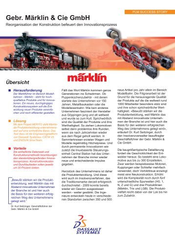 Gebr. Märklin & Cie GmbH - Reorganisation der Konstruktion