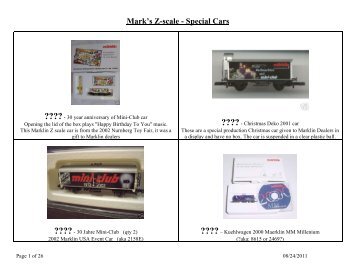 Mark's Z-scale - Special Cars - TeddyBearCave