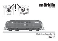 Betriebsanleitung märklin Diesellokomotive Baureihe 216 H0 #36216