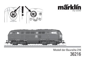 Betriebsanleitung märklin Diesellokomotive Baureihe 216 H0 #36216