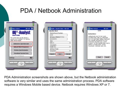 OQ-Analyst Administration Methods - Open Login Page