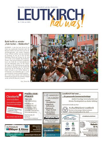 09.07.2025 Leutkirch hat was