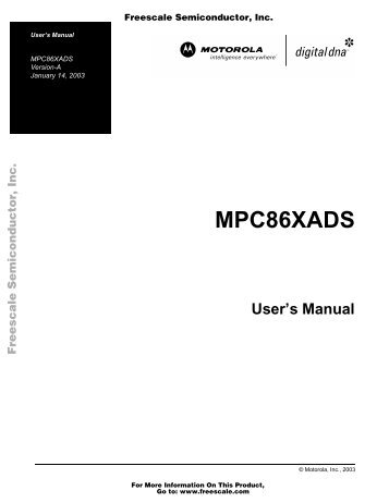 MPC866 Application Development System Users Manual