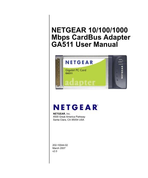 netgear ga511 driver