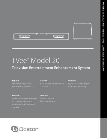 TVee® Model 20 - Home - Boston Acoustics