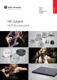 HiFi Zubehör Hi-Fi Accessories - Finite Elemente