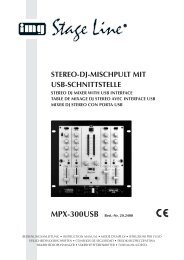 STEREO-DJ-MISCHPULT MIT USB-SCHNITTSTELLE - Monacor