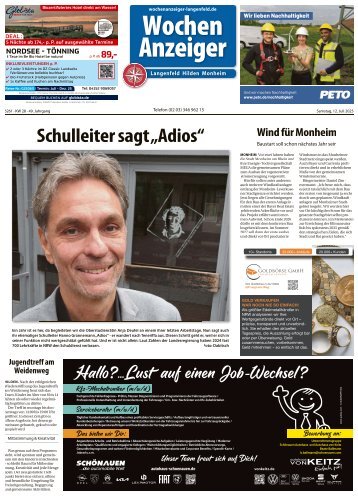 12AB6269 Wochenanzeiger Langenfeld 12.07.2025