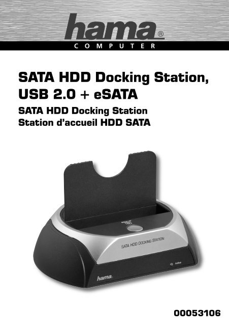 SATA HDD Docking Station, USB 2.0 + eSATA - ELV