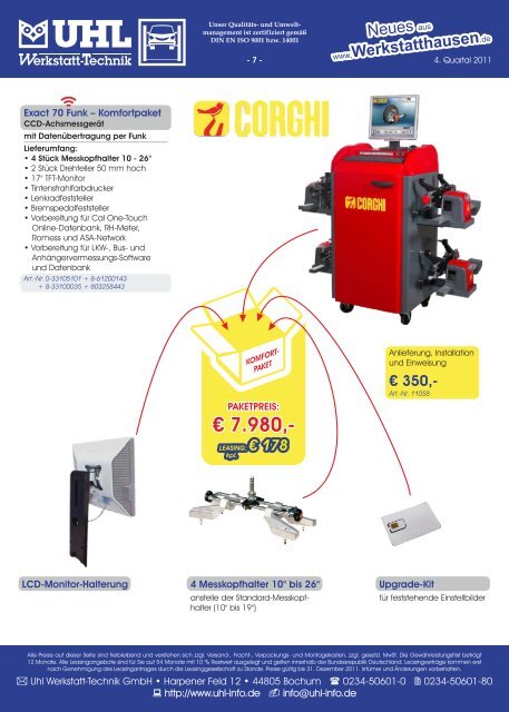 LEASING - UHL Werkstatt-Technik