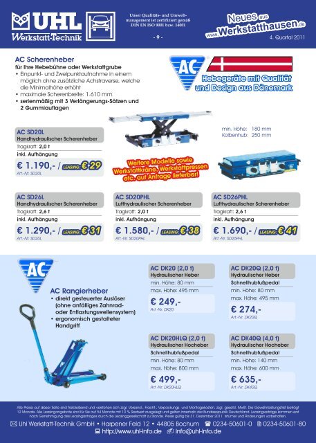 LEASING - UHL Werkstatt-Technik