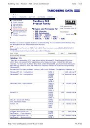 Tandberg SLR Product Family