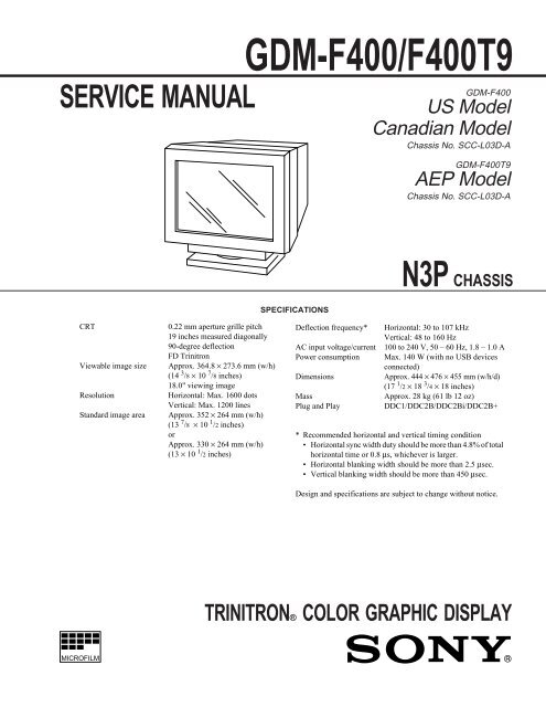 GDM-F400/F400T9 N3P