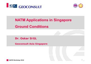 NATM Applications in Singapore Ground ... - SRMEG.ORG.SG