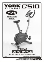 york c750 stationary bike