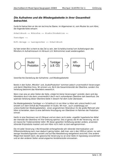 Das Mischpult SILVESTRIS – Ein Vollröhren-Mischpult für ... - EMSP