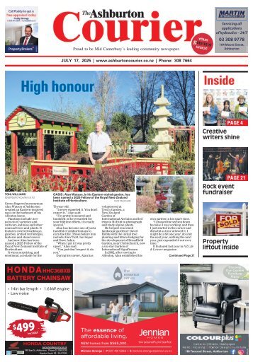 Ashburton Courier: July 17, 2025