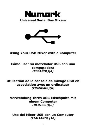Using Your USB Mixer with a Computer - Numark