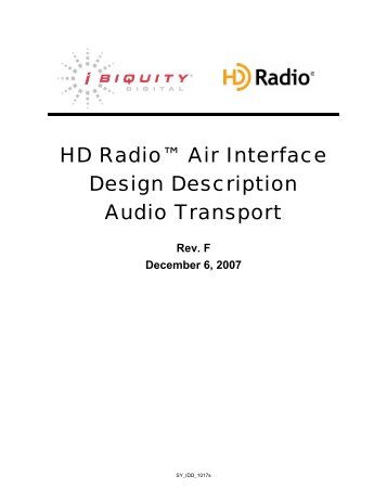 HD Radio™ Air Interface Design Description Audio ... - NRSC at