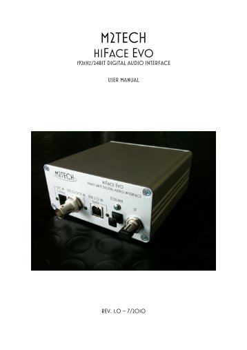 hiFace Evo user manual 1-0.pdf - M2Tech