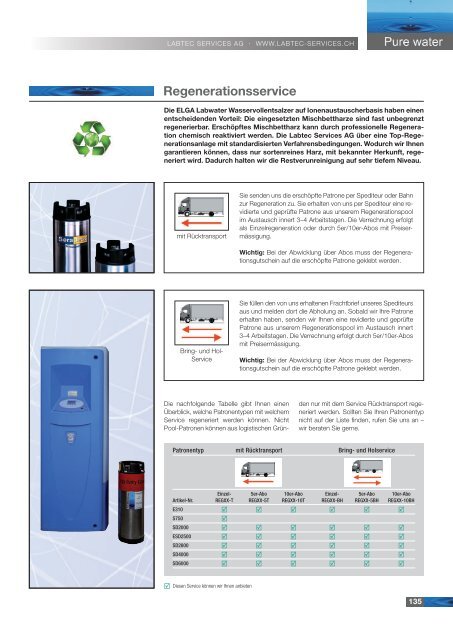 Reinstwasser Typ I - Labtec Services AG