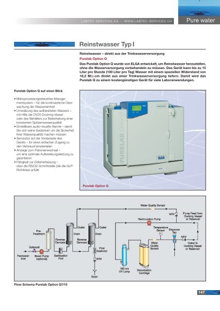 Reinstwasser Typ I - Labtec Services AG