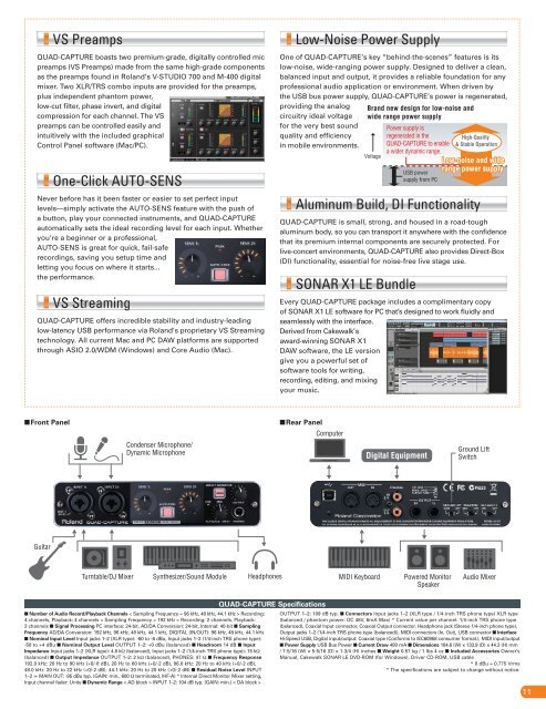 Pro Performance for Portable Production QUAD-CAPTURE ... - Roland