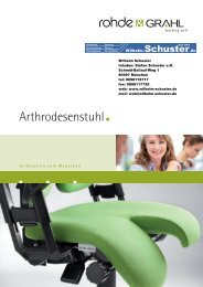 Duo Back Arthrodesenstuhl mit Beinaulage