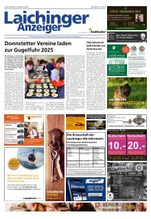 26.07.2025 Laichinger Anzeiger