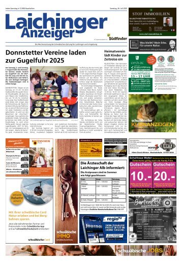 26.07.2025 Laichinger Anzeiger
