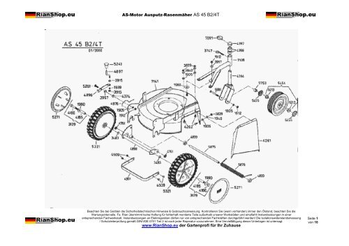 AS-Motor Ausputz-Rasenmäher AS 45 B2/4T www.RianShop.eu der ...