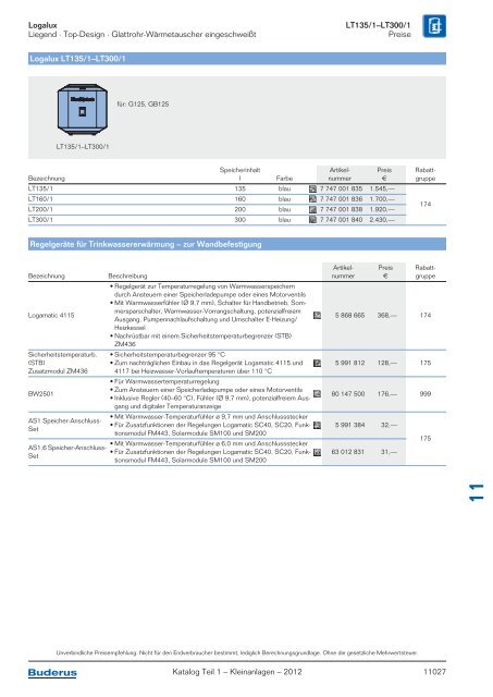 Kapitel 11 Logalux - Buderus