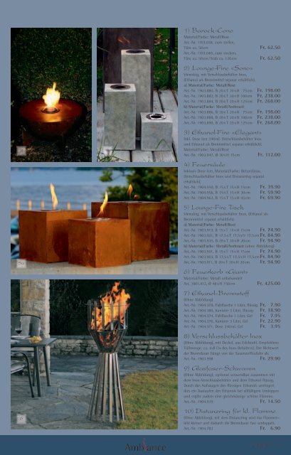 Ambiance exklusive Garten-Accessoires