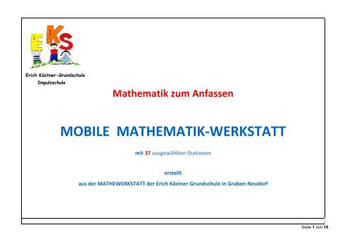 Mobile Mathematik Werkstatt Erich Kastner Grundschule Graben