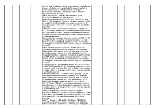 pareceres dos projetos analisados na 149ª reunião da