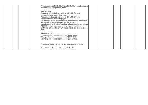 pareceres dos projetos analisados na 149ª reunião da