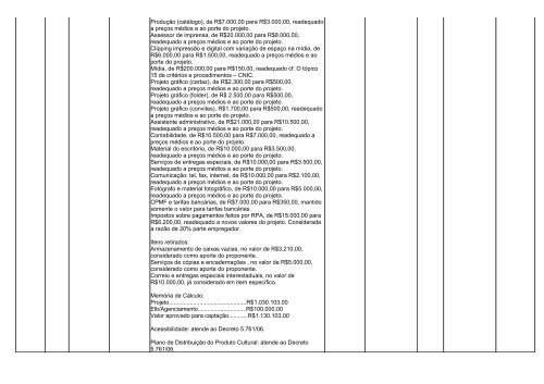 pareceres dos projetos analisados na 149ª reunião da