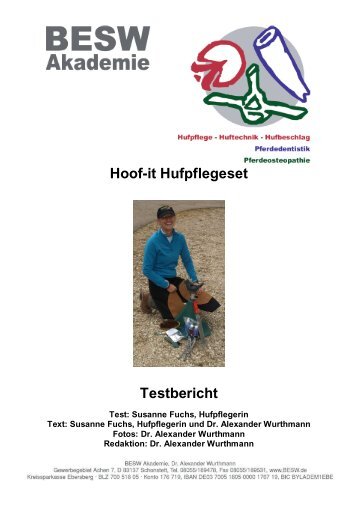 Testbericht Hoof-it Hufpflegeset - BESW Hufakademie