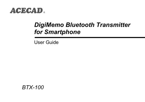 DigiMemo Bluetooth Transmitter for Smartphone - the ACECAD