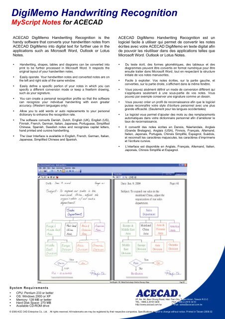 Acecad digimemo download