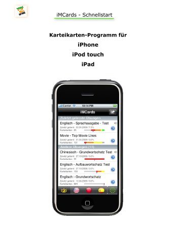 Karteikarten-Programm für iPhone iPod touch iPad - You 2 Software