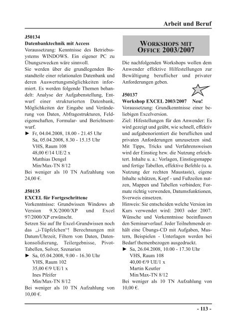 Deckblatt I-2008:Layout 1.qxd - Volkshochschule