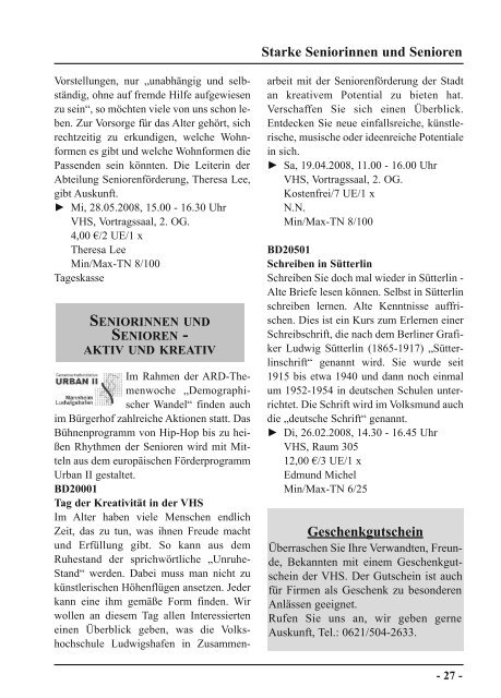 Deckblatt I-2008:Layout 1.qxd - Volkshochschule