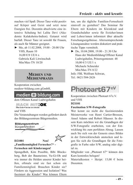 Deckblatt I-2008:Layout 1.qxd - Volkshochschule