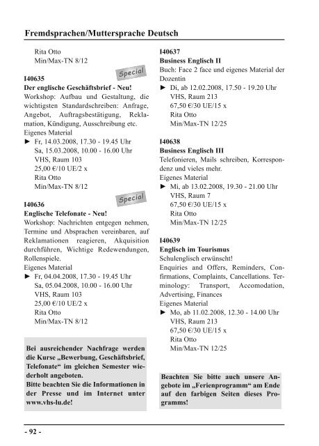 Deckblatt I-2008:Layout 1.qxd - Volkshochschule