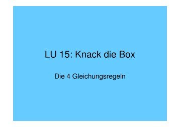 LU 15: Knack die Box