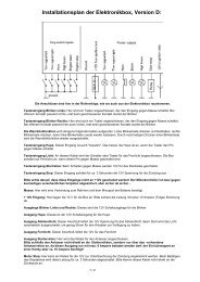 Installationsplan der Elektronikbox, Version D