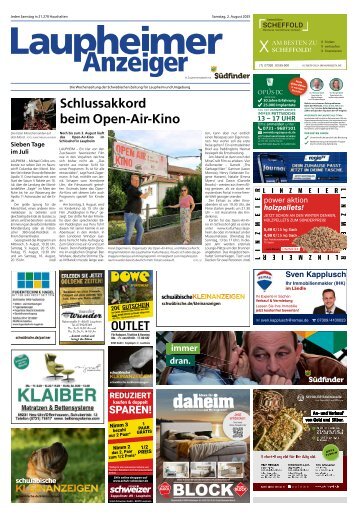 02.08.2025 Laupheimer Anzeiger