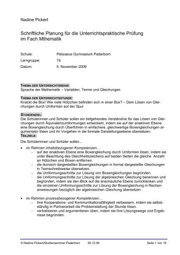 Peters Lösungweg - Studienseminar Paderborn